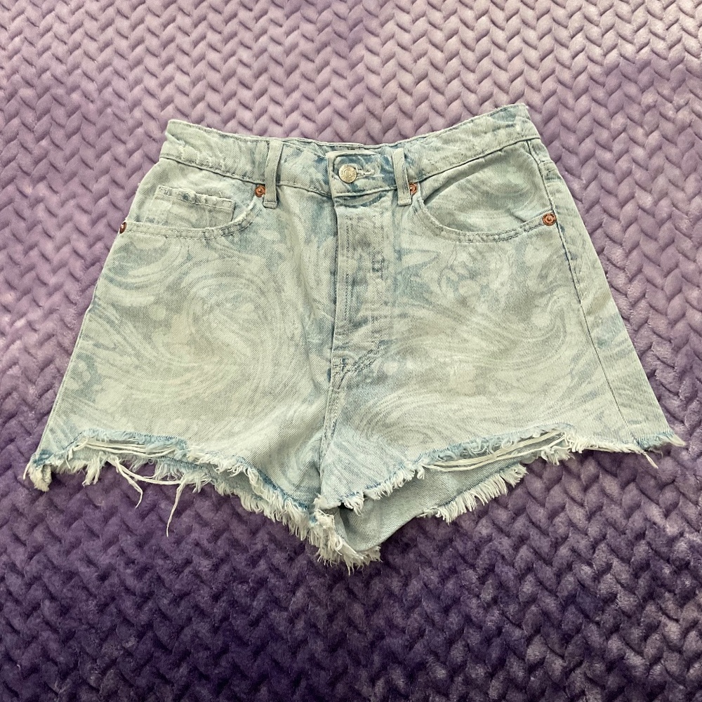 Zara High Rise Button Fly Jean Shorts - Size 4